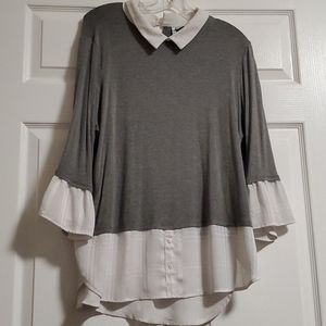 Faux-layered shirt